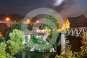 Rastoke at night