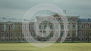 Rastrelli Palace in Jelgava Latvia in the autumn on a background of a field