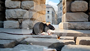 Rat plague in a city