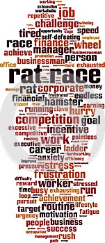 Rat race word cloud