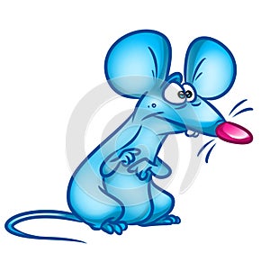 Rat wonder cartoon illustration