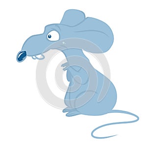 Rat wonder cartoon illustration