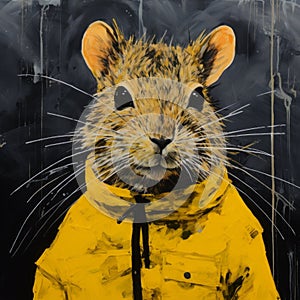 Rat In A Yellow Jacket: Vibrant Portraiture By Chris Harpley