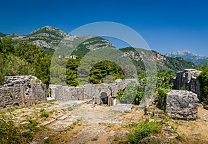 Ratac medieval fortress in Montenegro ruins.