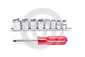 Ratchet set with interchangeable heads