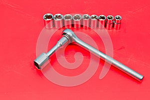 Ratchet and a set of interchangeable heads