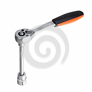 Ratchet socket wrench with coupling