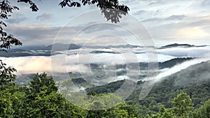 Ratcliff Mountain valley, Waynesville NC, USA