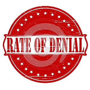 Rate of denial