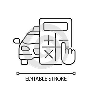 Rate estimator linear icon