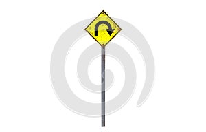 Rate-shaped rusty traffic sign
