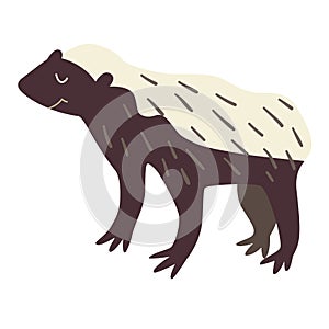 Ratel. Vector illustration