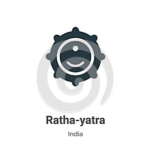 Ratha-yatra vector icon on white background. Flat vector ratha-yatra icon symbol sign from modern india collection for mobile