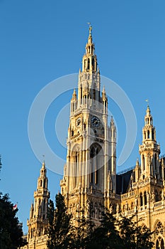 Rathaus Clock Tower Closeup