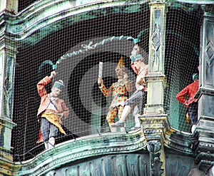 The Rathaus-Glockenspiel of Munich in Marienplatz, Bavaria, Germany