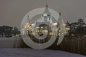 Rathaus Hannover in winter