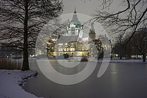 Rathaus Hannover in winter