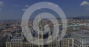 Rathaus Vienna - Town Hall & Rathauspark. Aerial View