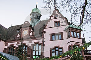 Rathausplatz Town hall square at christmas time, Freiburg photo