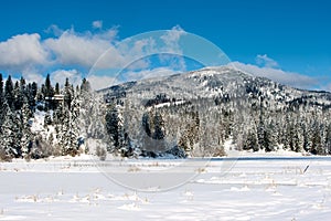 Rathdrum mountain in winter.