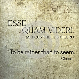 Rather than to seem Cicero Lat