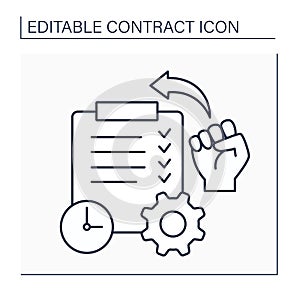 Ratification line icon