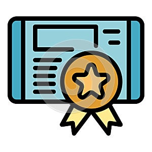 Rating benchmark icon vector flat