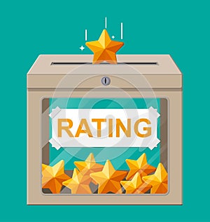 Rating box. Reviews five stars.