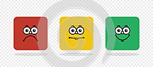 Rating emoji. Feedback vector concept. Feedback in form of emotions, smileys, emoji