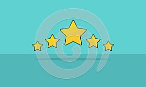 Rating five stars for best excellent services rating for satisfaction. Quality customer rating feedback concept