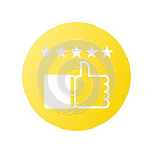 A rating icon design for confirming that place is good or bad. Give a star to hostel, hotel, house and more. Vector illustration