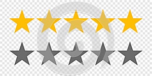 Rating stars 5 rate review vector web ranking star