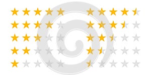 Rating stars 5 rate review vector web ranking star