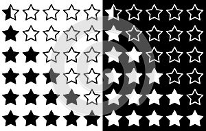 Rating stars illustration isolated