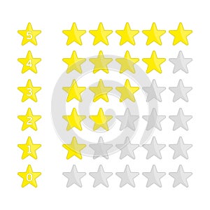 Rating stars vector navigation