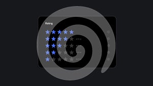 Rating Stars Widget UI Interface Template