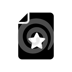 Rating vector glyph flat icon