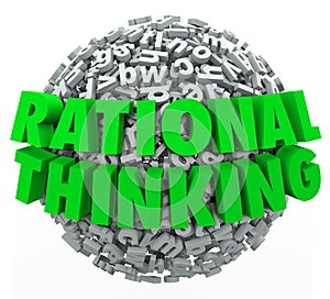 Rational Thinking 3d Words Reasonable Sensible Thought