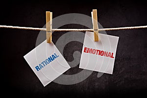 Rational vs Emotional concept.