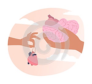 Rationalism set. Logical and structural thinking. Mind behavior