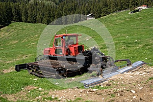 Ratrack in mountain resort