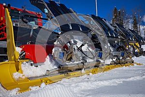 Ratrack on a skiing slope