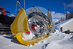 Ratrack on a skiing slope