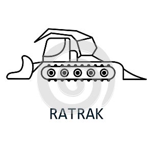 Ratrak, Snowcat vector icon