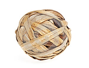 Rattan ball on a white background