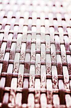 Rattan brown texture background, garden furniture design detail