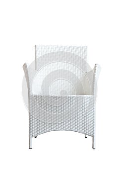 Rattan chair with clipping path