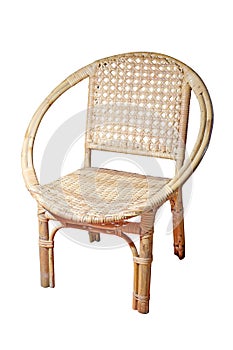 Rattan chair isolate on white background