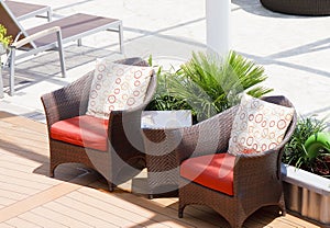 Rattan Chairs on Ships Deck