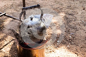 Rattan container for keeping glutinous rice